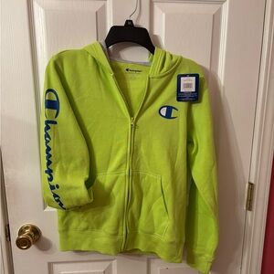 Champion Kids Neon Green Zip-Up Hoodie